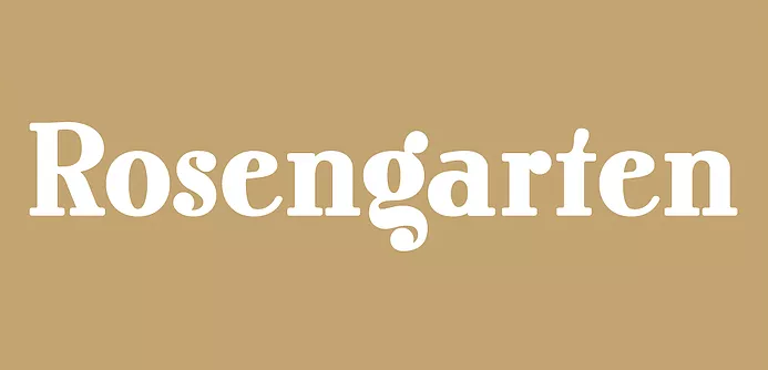 Ejemplo de fuente Rosengarten Serif Italic